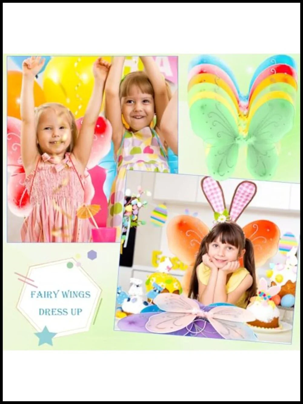 22 Pack Fairy Wings for Kids Butterfly Costume Cosplay Party Dress Up